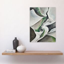 "Artery8 Fabric Folds Green Grey Abstract Watercolour Wall Art Print - Size: W12"" x H16""" - thumbnail 4