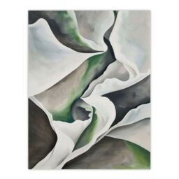 "Artery8 Fabric Folds Green Grey Abstract Watercolour Wall Art Print - Size: W12"" x H16""" - thumbnail 1