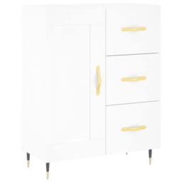 Berkfield Home Sideboard White 69.5x34x90 cm Engineered Wood - thumbnail 3