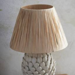 Netlighting Layered Leaf Ivory Table Lamp Raffia Raffia Shade 30cm B22 in Beige - thumbnail 4