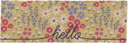 Artsy Mats Hello Scribbly Floral Coir Doormat (120 x 40cm) in Brown - Size: 40 cm x 120 cm - thumbnail 6