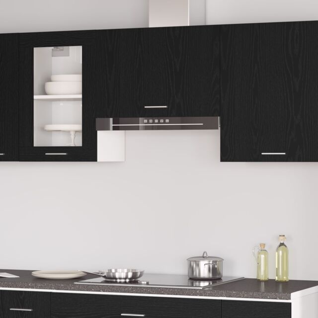 Berkfield Home Hanging Cabinet in Black Oak - 60x31x60 cm, Made from Engineered Wood - Size: 60 x 31 x 60 cm - image 1