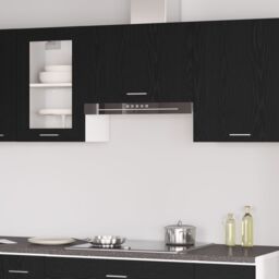 Berkfield Home Hanging Cabinet in Black Oak - 60x31x60 cm, Made from Engineered Wood - Size: 60 x 31 x 60 cm - thumbnail 1