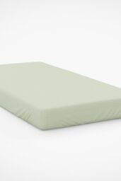 Belledorm Easy Care 200 Thread Count Cotton Polyester Percale 28cm Fitted Sheet in Pale Green - Size: King