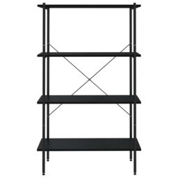 Berkfield Home 4-Tier Shelving Unit Black 80x40x130 cm - Size: 80 x 40 x 130 cm - thumbnail 3