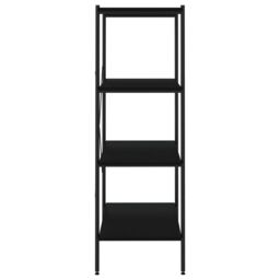 Berkfield Home 4-Tier Shelving Unit Black 80x40x130 cm - Size: 80 x 40 x 130 cm - thumbnail 4