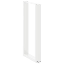 Berkfield Home Coffee Table Legs U-Shaped 2 pcs White 50x(90-91) cm Steel - thumbnail 4