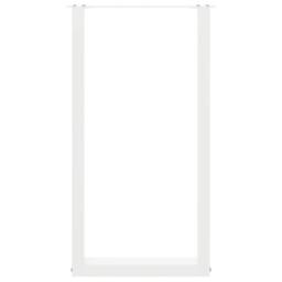 Berkfield Home Coffee Table Legs U-Shaped 2 pcs White 50x(90-91) cm Steel - thumbnail 5