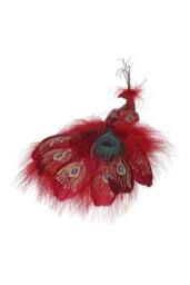 KDMD Burgundy Peacock with Clip 30cm - thumbnail 1