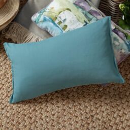 Voyage Maison Alfresco Rectangular Oxford Outdoor Cushion in Teal - Size: 30 cm x 50 cm