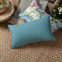 Voyage Maison Alfresco Rectangular Oxford Outdoor Cushion in Teal - Size: 30 cm x 50 cm - thumbnail 6