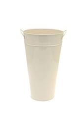 KDMD Cream Galvanised Vase 20cm 2 Pack - thumbnail 2