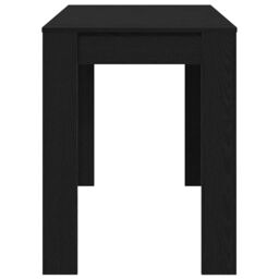 Berkfield Home Dining Table Black Oak 120x60x76 cm Engineered Wood - Size: 120 x 60 x 76 cm - thumbnail 6