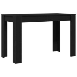 Berkfield Home Dining Table Black Oak 120x60x76 cm Engineered Wood - Size: 120 x 60 x 76 cm - thumbnail 2