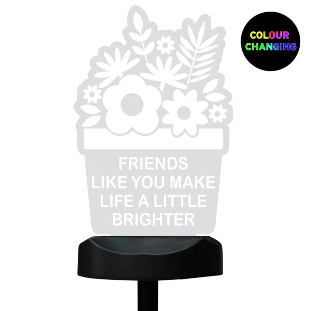 Personalised Memento Company Personalised Plant Pot Outdoor Solar Light in Clear - image 1