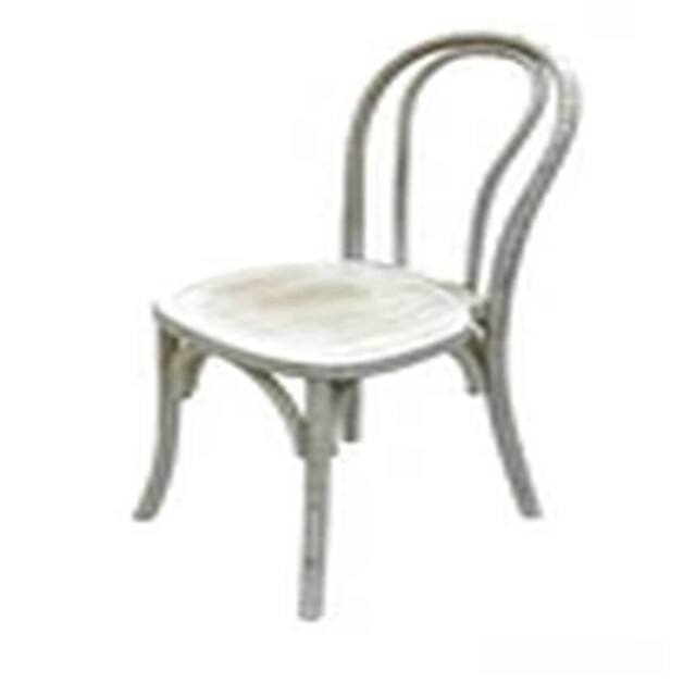 EONLION Wooden Stacking Chairs, Lime Wash Bentwood Chairs, Bistro Chairs in White - image 1