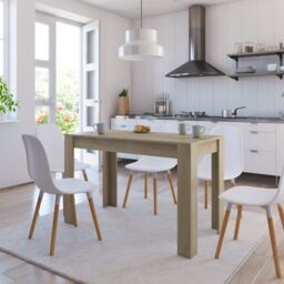 Berkfield Home Dining Table Sonoma Oak 120x60x76 cm Engineered Wood in Brown - Size: 120 x 60 x 76 cm