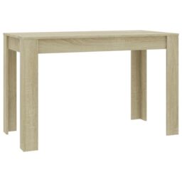 Berkfield Home Dining Table Sonoma Oak 120x60x76 cm Engineered Wood in Brown - Size: 120 x 60 x 76 cm - thumbnail 2