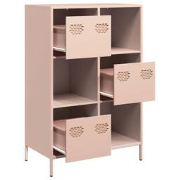 Berkfield Home Highboard Pink 68x39x103.5 cm Steel - thumbnail 4