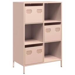Berkfield Home Highboard Pink 68x39x103.5 cm Steel - thumbnail 1