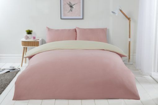 New Edge Blinds Brights Reversible Duvet in Cream - Size: Single - image 1
