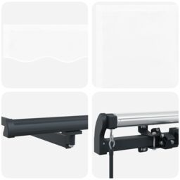 Berkfield Home Manual Retractable Awning White 400x300 cm - thumbnail 8