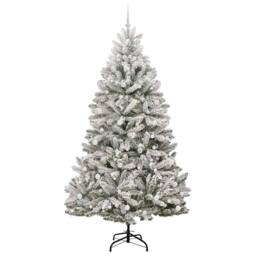 Berkfield Home Elegant Artificial Christmas Tree Green & White 240 cm PVC & Metal - thumbnail 4