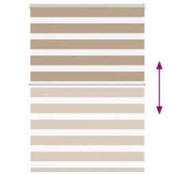 Berkfield Home Elegant Zebra Blind Sand Brown 100x150 cm Fabric Width 95.9 cm Po - thumbnail 5