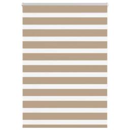 Berkfield Home Elegant Zebra Blind Sand Brown 100x150 cm Fabric Width 95.9 cm Po - thumbnail 2