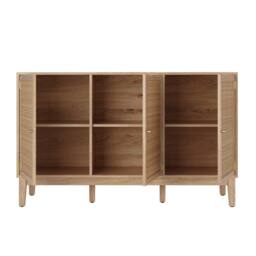 Wyld Haus Waterford Oak & Rattan Large Sideboard 3 Doors in Natural - thumbnail 4