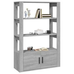Berkfield Home Sideboard Grey Sonoma 80x30x119.5 cm Engineered Wood - thumbnail 5