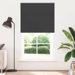 Berkfield Home Roller Blind Blackout Black 120x210 cm Fabric Width 116.6 cm Polyester - thumbnail 2