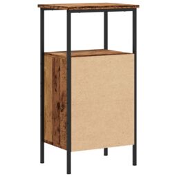 Berkfield Home Bedside Cabinets 2 pcs Old Wood 41x31x80 cm Engineered Wood in Brown - Size: 41 x 31 x 80 cm - thumbnail 8