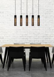 Lucide 'LIONEL' Dimmable Adjustable Stylish Indoor Bar Pendant Light 5xE27 in Black - thumbnail 5