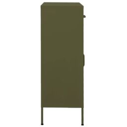 Berkfield Home Storage Cabinet Olive Green 80x35x101.5 cm Steel - thumbnail 3
