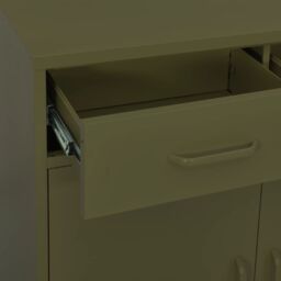 Berkfield Home Storage Cabinet Olive Green 80x35x101.5 cm Steel - thumbnail 6