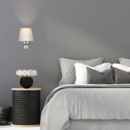 ValueLights Bryantt Pair of Silver Indoor Wall Light - thumbnail 1