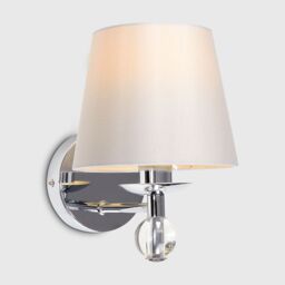 ValueLights Bryantt Pair of Silver Indoor Wall Light - thumbnail 3