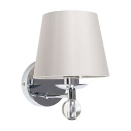 ValueLights Bryantt Pair of Silver Indoor Wall Light - thumbnail 4
