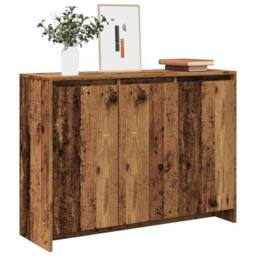 Berkfield Home Sideboard Old Wood 102x33x75 cm Engineered Wood in Brown - Size: 102 x 33 x 75 cm - thumbnail 2
