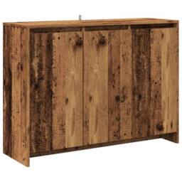 Berkfield Home Sideboard Old Wood 102x33x75 cm Engineered Wood in Brown - Size: 102 x 33 x 75 cm - thumbnail 3