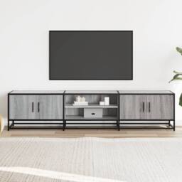 Berkfield Home TV Cabinet Grey Sonoma 180x35x41 cm Engineered Wood - Size: 180 x 35 x 41 cm - thumbnail 1