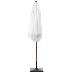 Wyld and Coco Garden Market Parasol White 2.58 m Polyester Shade Powder Coat Steel - thumbnail 5