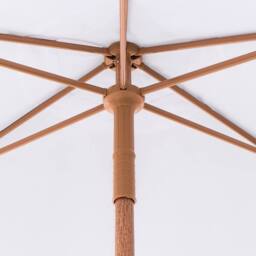 Wyld and Coco Garden Market Parasol White 2.58 m Polyester Shade Powder Coat Steel - thumbnail 7