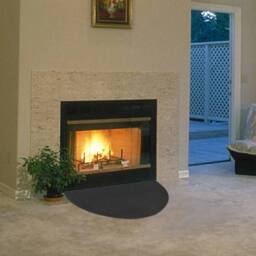 Havendro 61x106cm Fire Resistant Mat Fireplace Grill Protection in Black - Size: 61x106 cm - thumbnail 4
