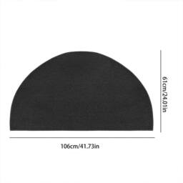 Havendro 61x106cm Fire Resistant Mat Fireplace Grill Protection in Black - Size: 61x106 cm - thumbnail 2
