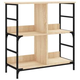 Berkfield Home Bookshelf Sonoma Oak 78.5x33x82 cm Engineered Wood in Light Oak - thumbnail 1