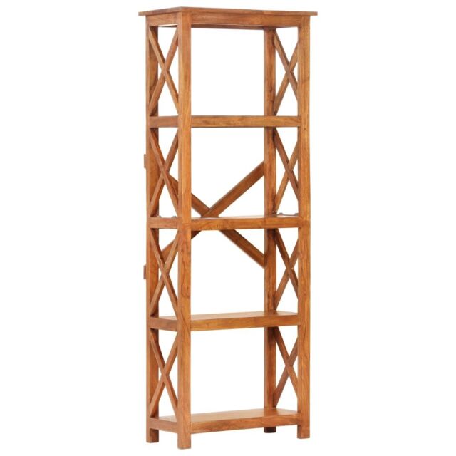 Berkfield Home Bookshelf 60x30x160 cm Solid Acacia Wood Honey Finish in Brown - Size: 60 x 30 x 160 cm - image 1