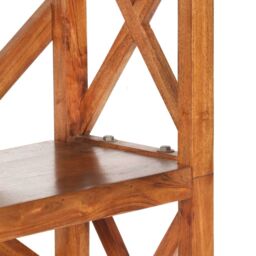 Berkfield Home Bookshelf 60x30x160 cm Solid Acacia Wood Honey Finish in Brown - Size: 60 x 30 x 160 cm - thumbnail 5