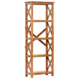 Berkfield Home Bookshelf 60x30x160 cm Solid Acacia Wood Honey Finish in Brown - Size: 60 x 30 x 160 cm - thumbnail 1